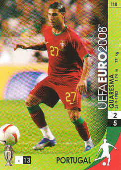 Ricardo Quaresma Portugal Panini Euro 2008 Card Game #118